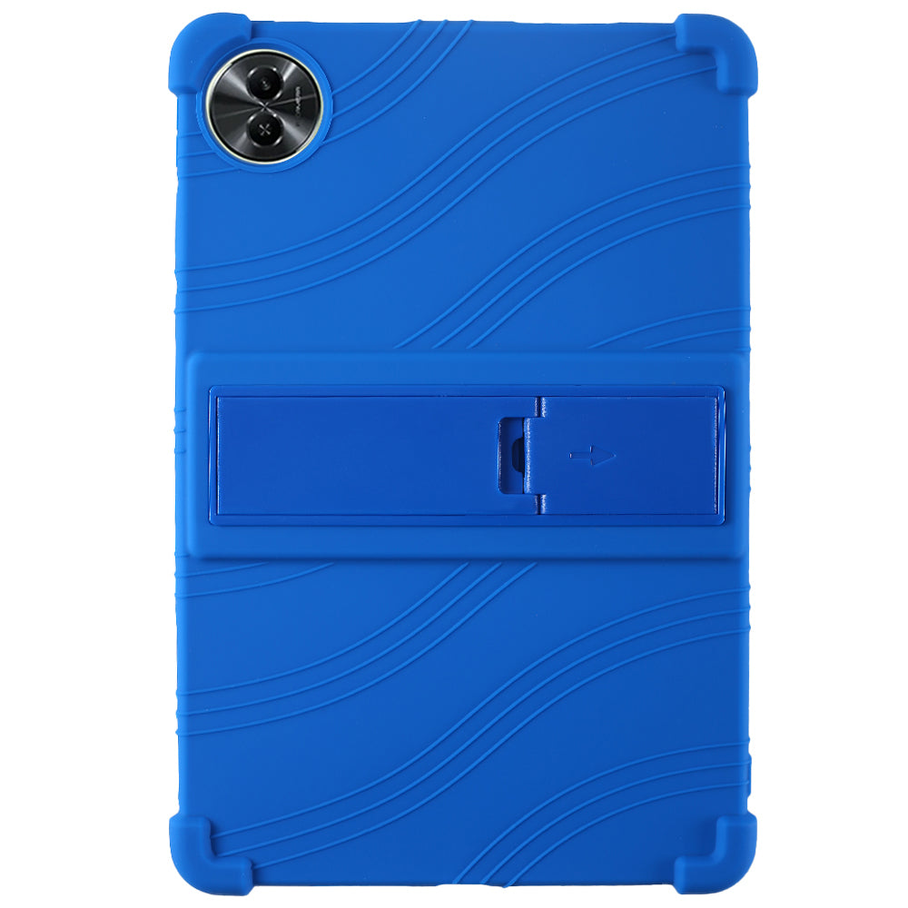 For Realme Pad 2 Case Thicken 4 Corners Drop-proof Silicone Tablet Cover with Folding Kickstand For Realme Pad 2 Case Thicken 4 Corners Drop-proof Silicone Tablet Cover with Folding Kickstand